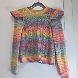 Rainbow Loft Pastel Ruffle Sweater 🌈